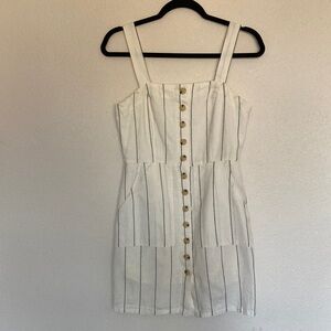 Forever 21 Sheath White striped Dress Size Small